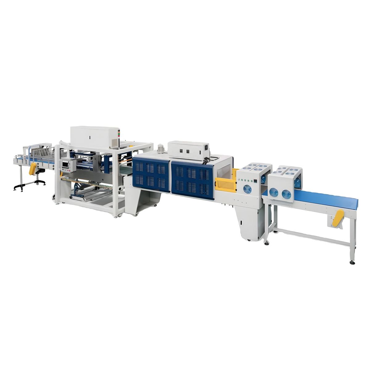 Linear film wrapping machine